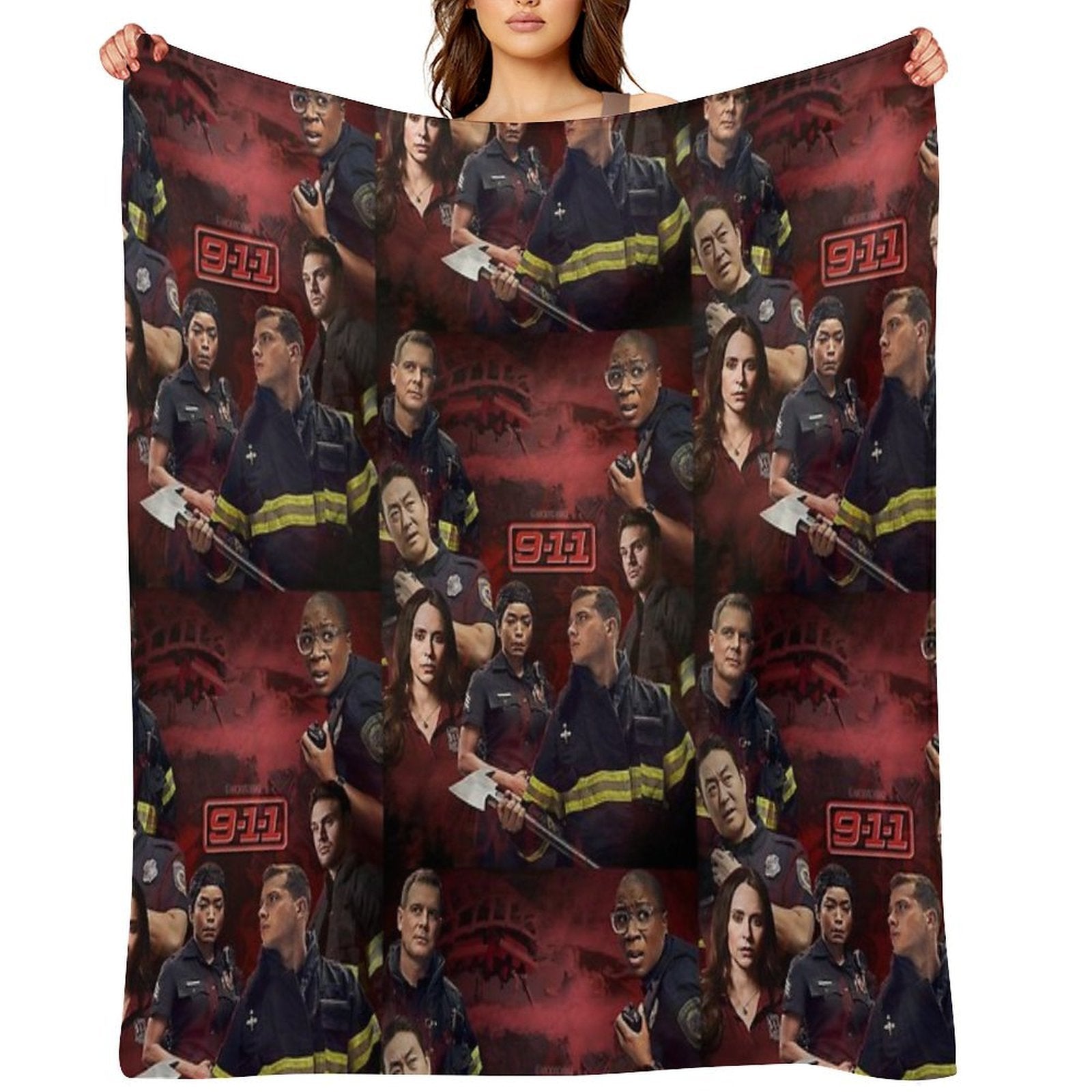9-1-1 - Red Glare Shrink-resistant Throw Blanket
