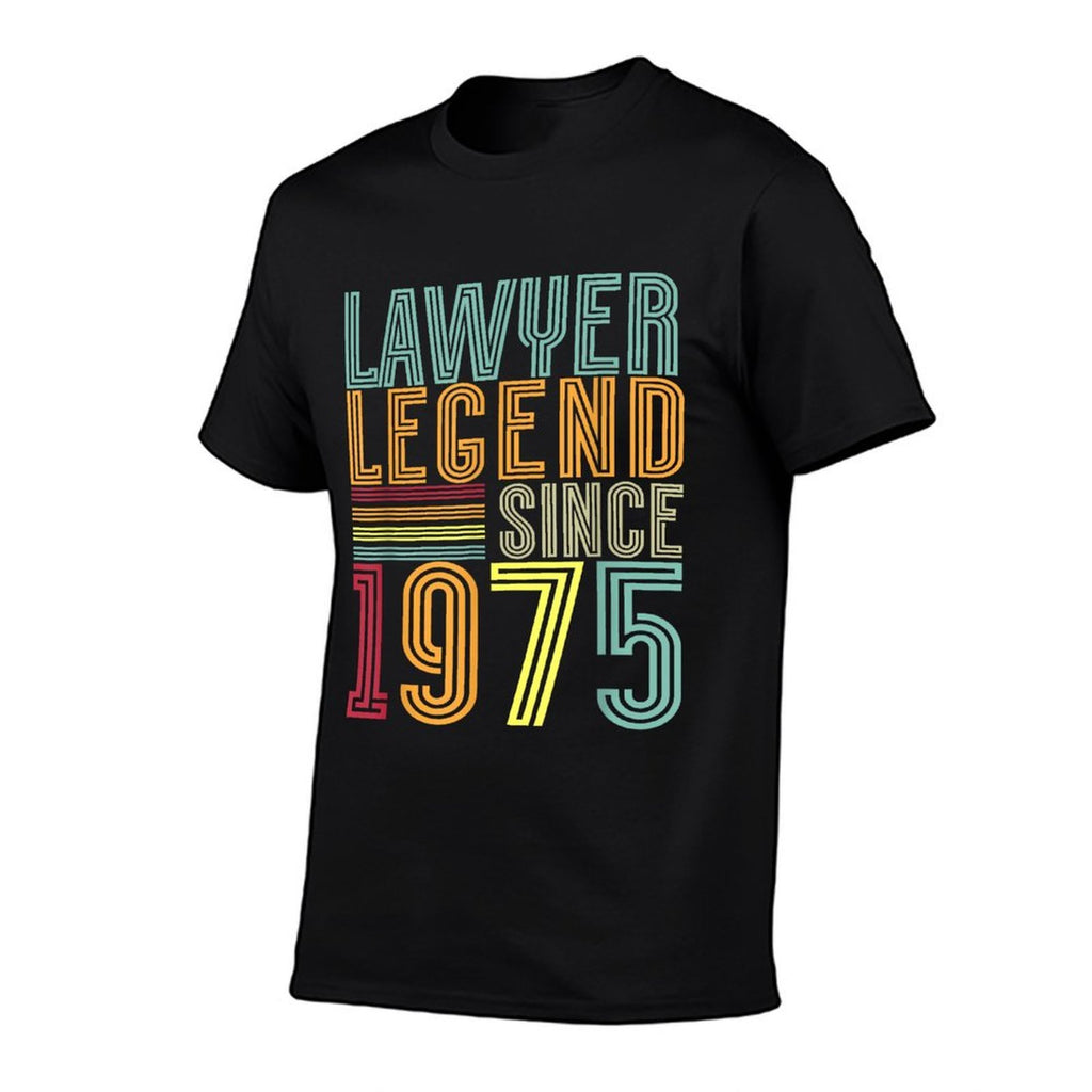 Lawyer Legend 1975 50 Years Court 50th Birthday Lawyer  High-quality Stitching T-Shirt