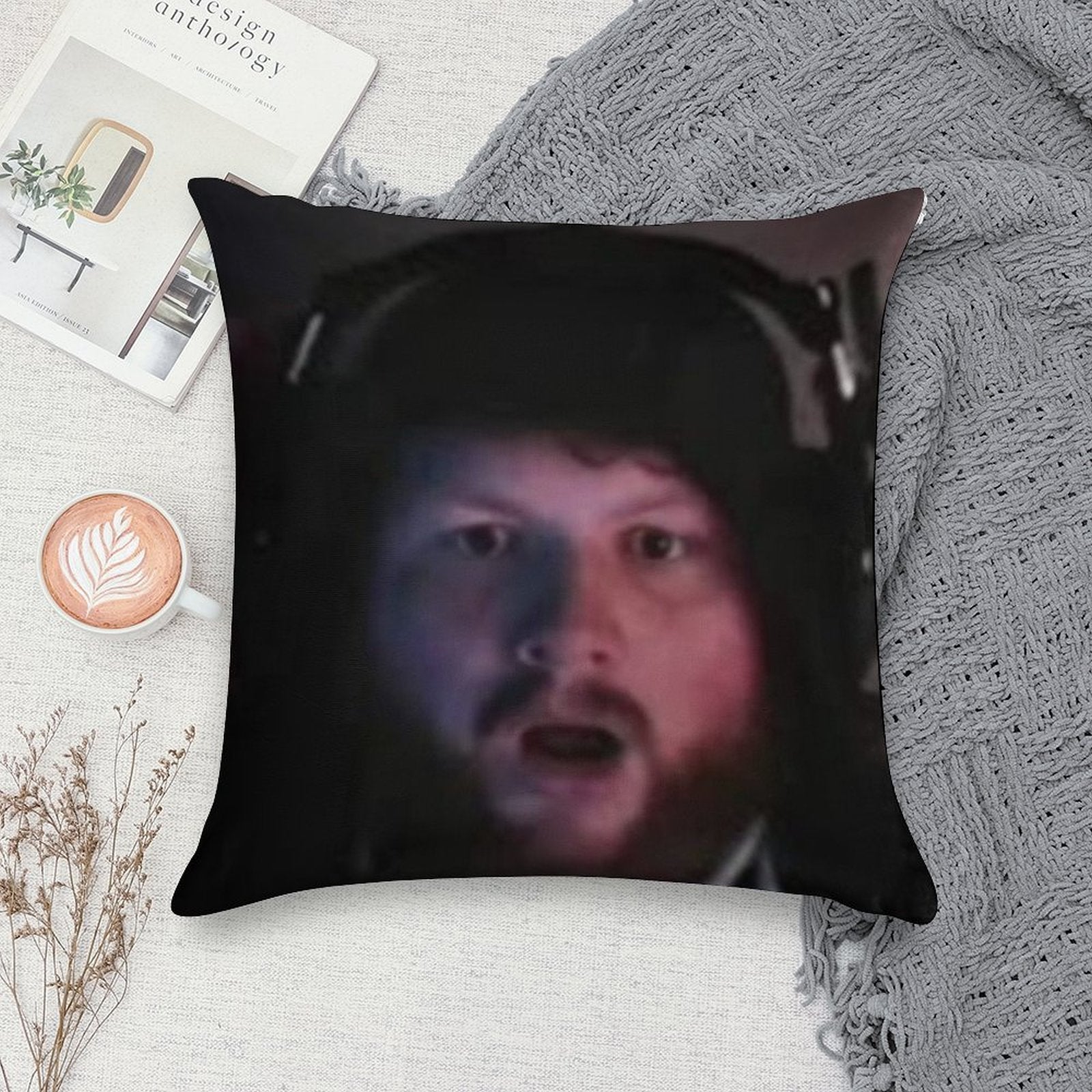 Caseoh Soft Skin-Friendly Throw Pillow