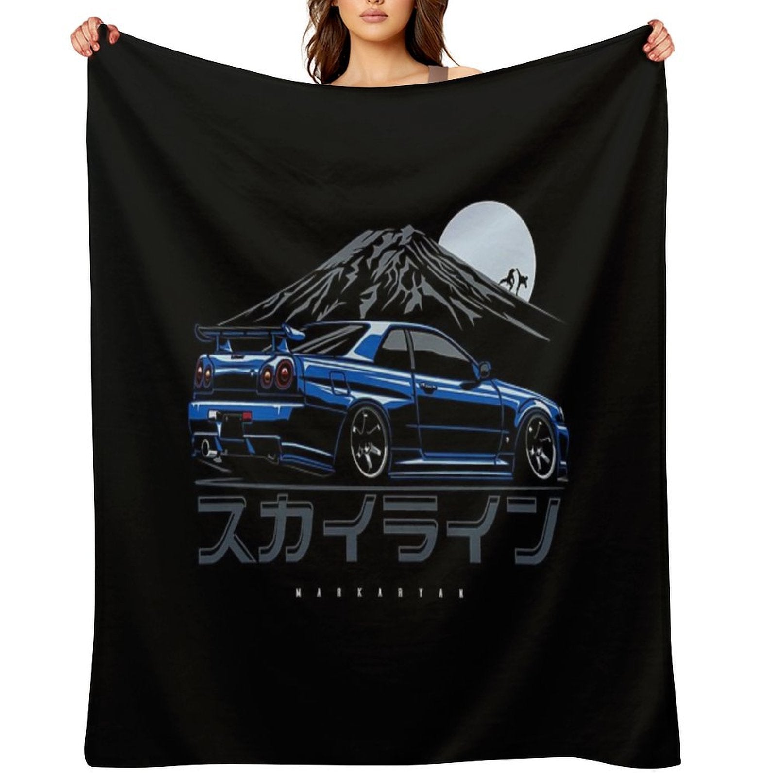 Skyline GTR R34 Gift-ready Throw Blanket