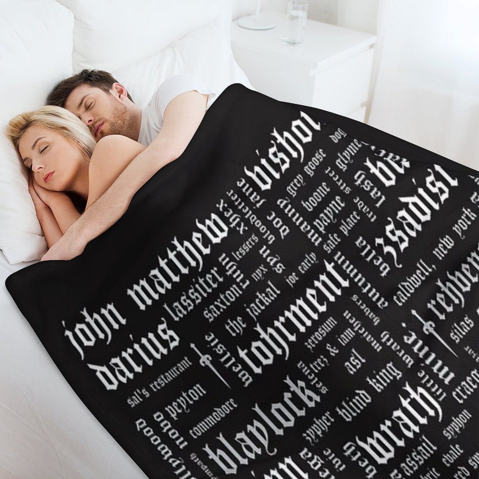 BDB Word Cloud Landscape - Updated Travel-friendly Throw Blanket