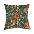 Woodland Mushroom Spray Soft Washable Throw Pillow