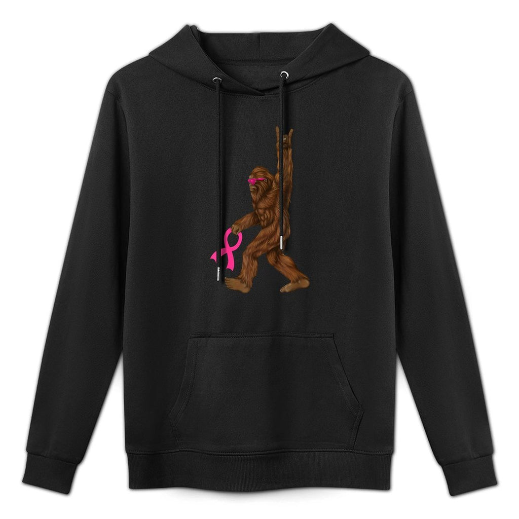 Bigfoot Breast Cancer Funny Sasquatch Pink Ribbon Casual Wear Hoodie