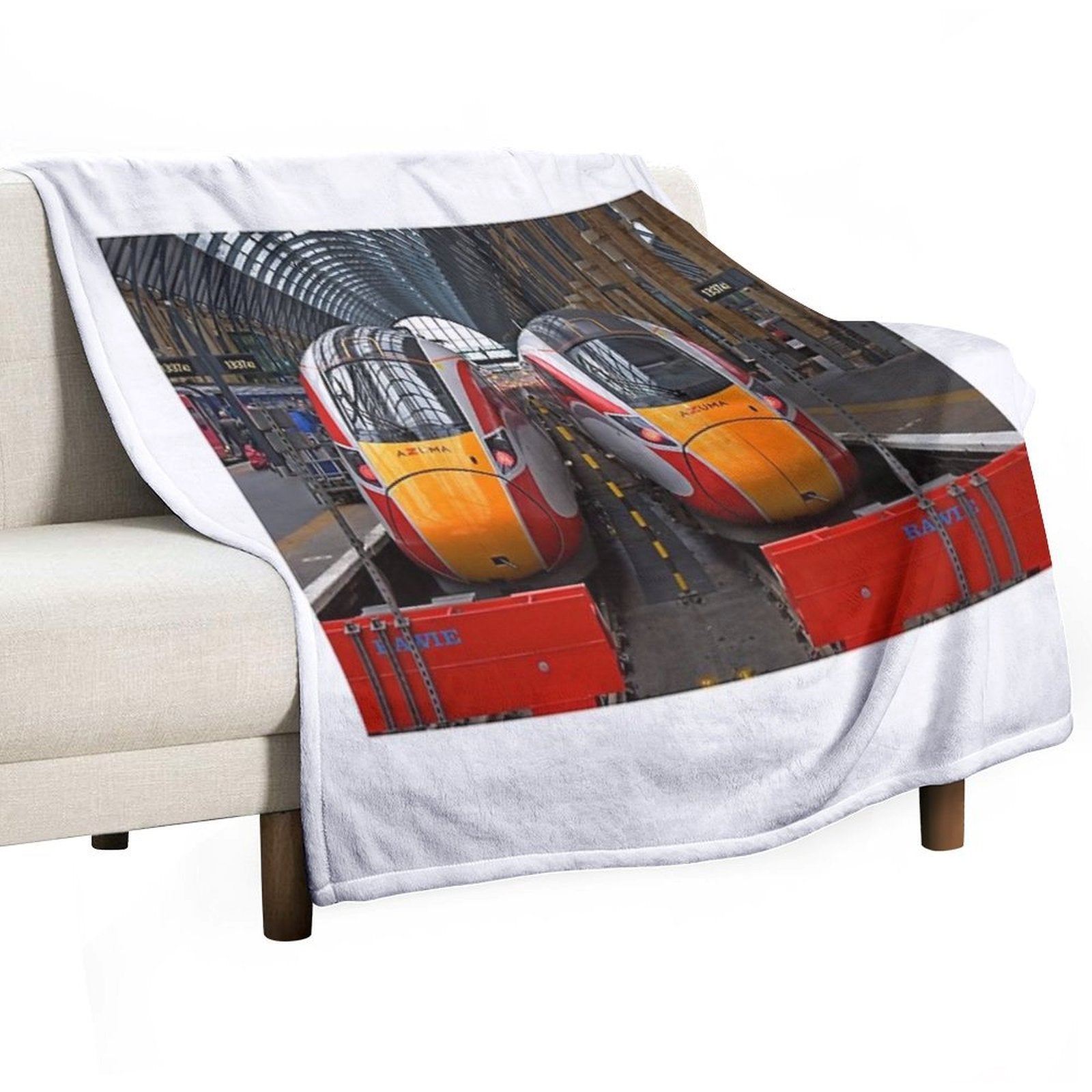 LNER Azuma Trains at Kings Cross Compact Throw Blanket