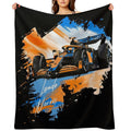 Lando Norris - Retro_Digi Art Premium Throw Blanket