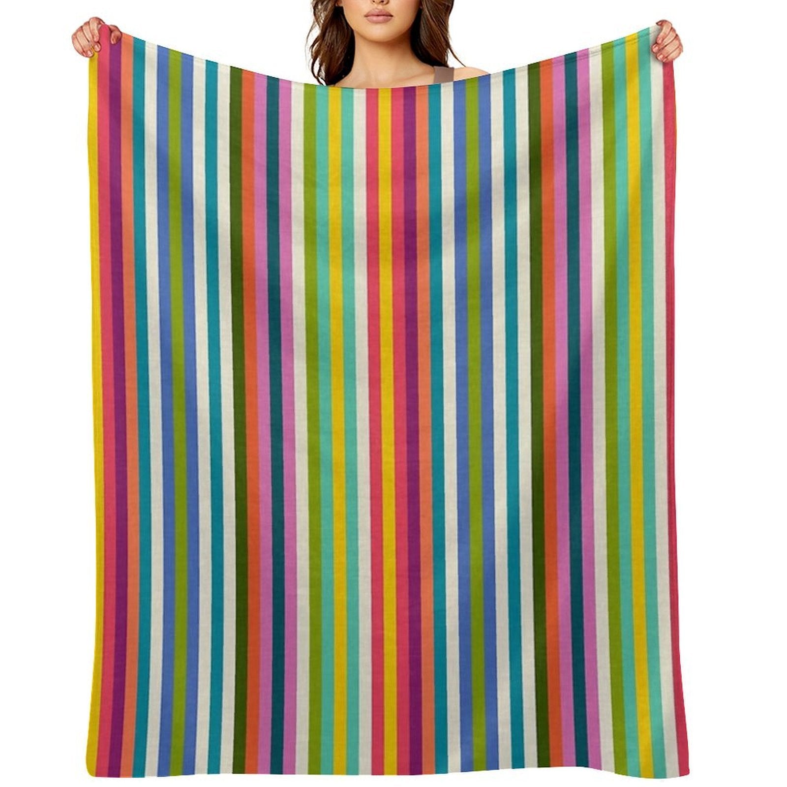 Stripe Pop 1 Eco-conscious Throw Blanket