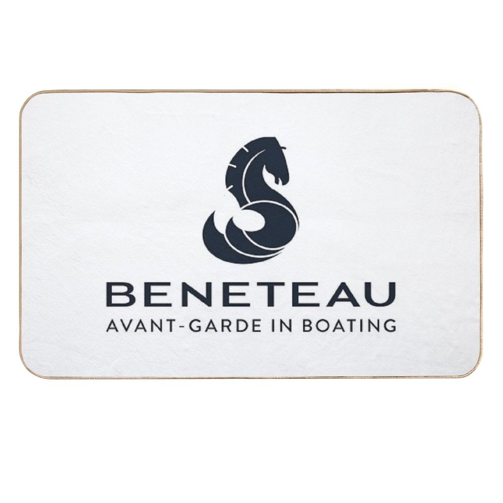 Beneteau Yachts Logo Fishing Boats  Repositionable Bath Mat