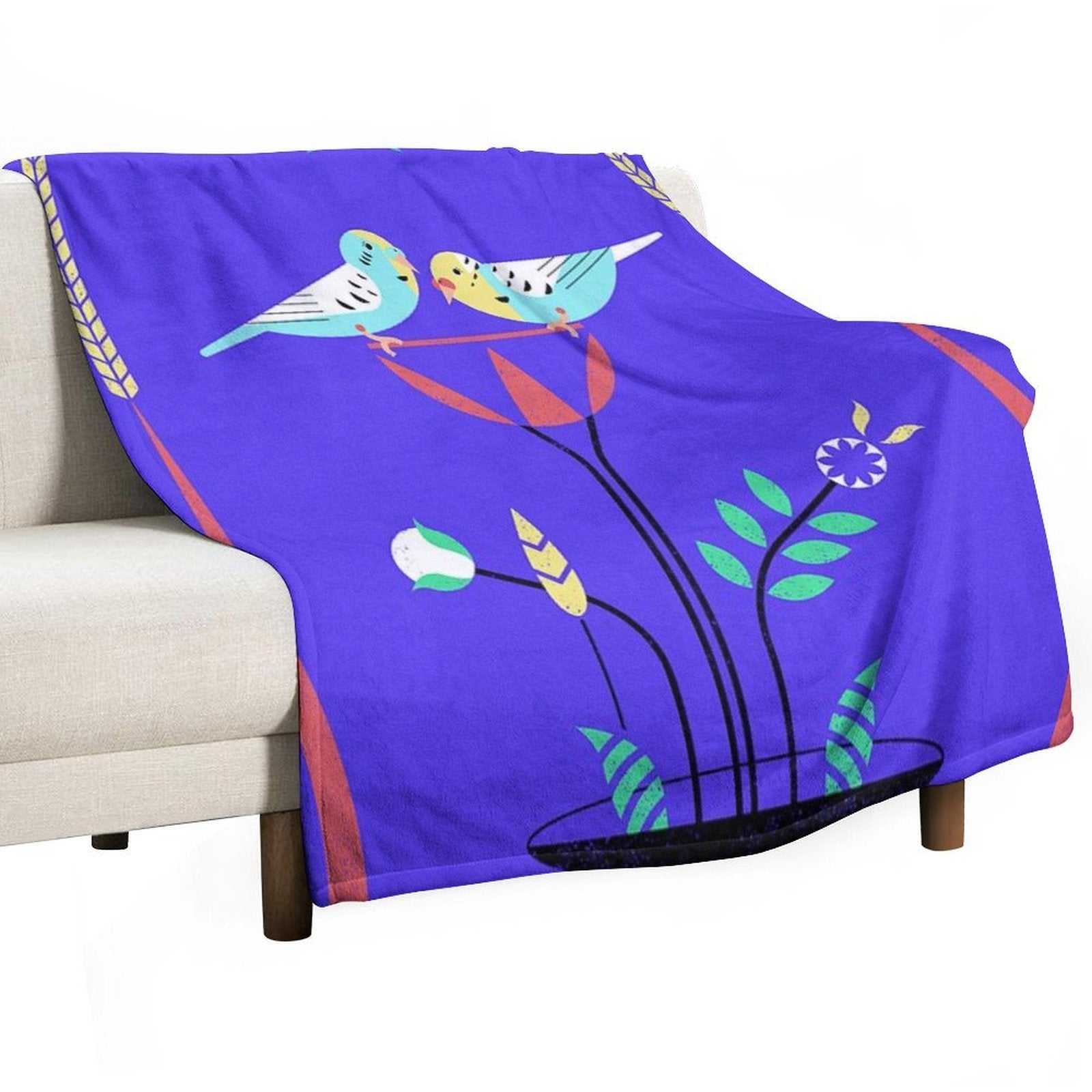 Dumpling And Roughy's Harper Party Wrinkle-free Throw Blanket