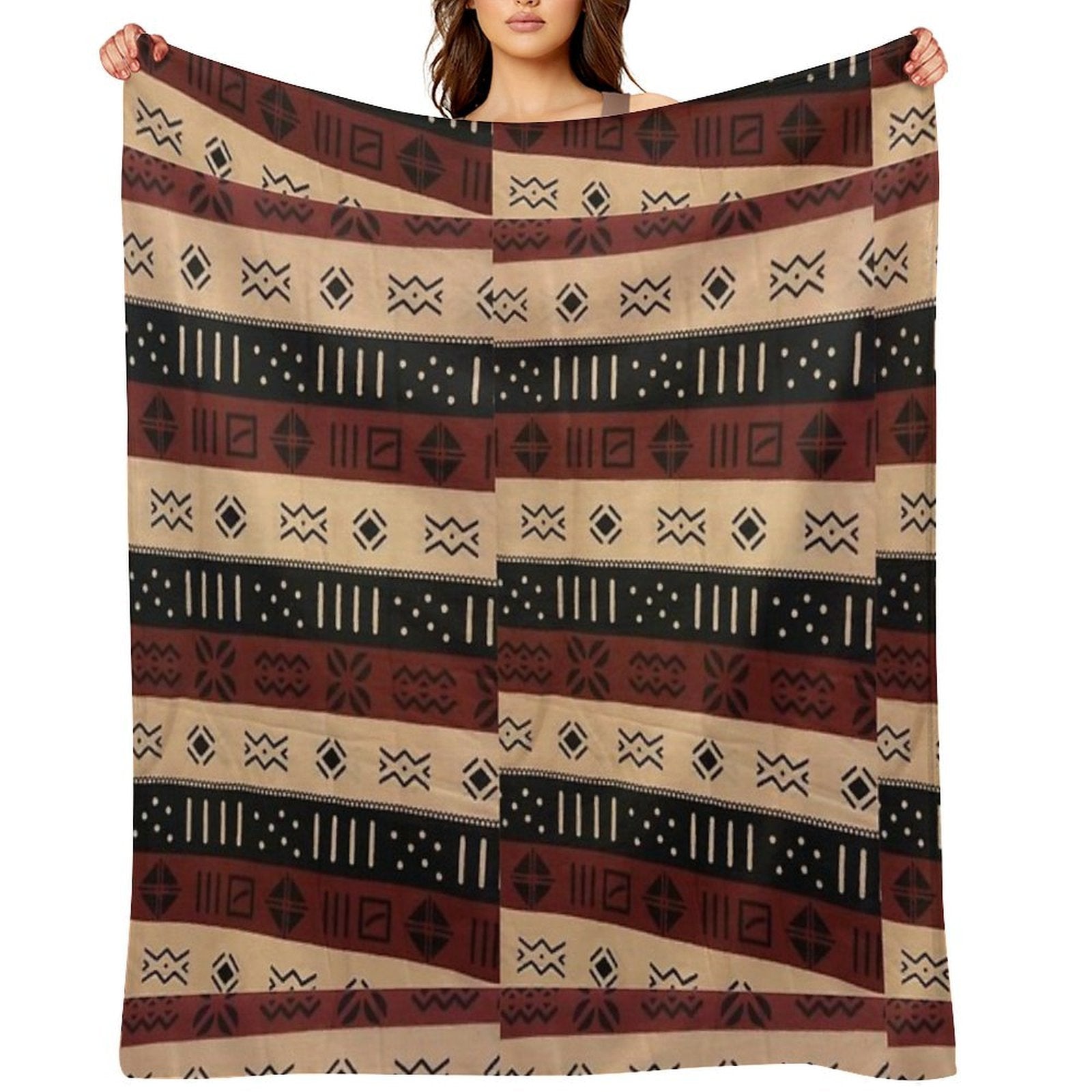 Indigenous Patterns of Earth. Designed by Amarican10. Premium Throw Blanket