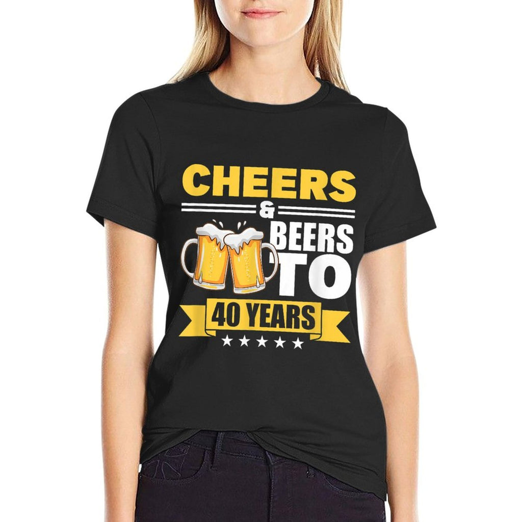 Cheers And Beers To 40 Years - 40th Birthday  Slim-fit Cut T-Shirt