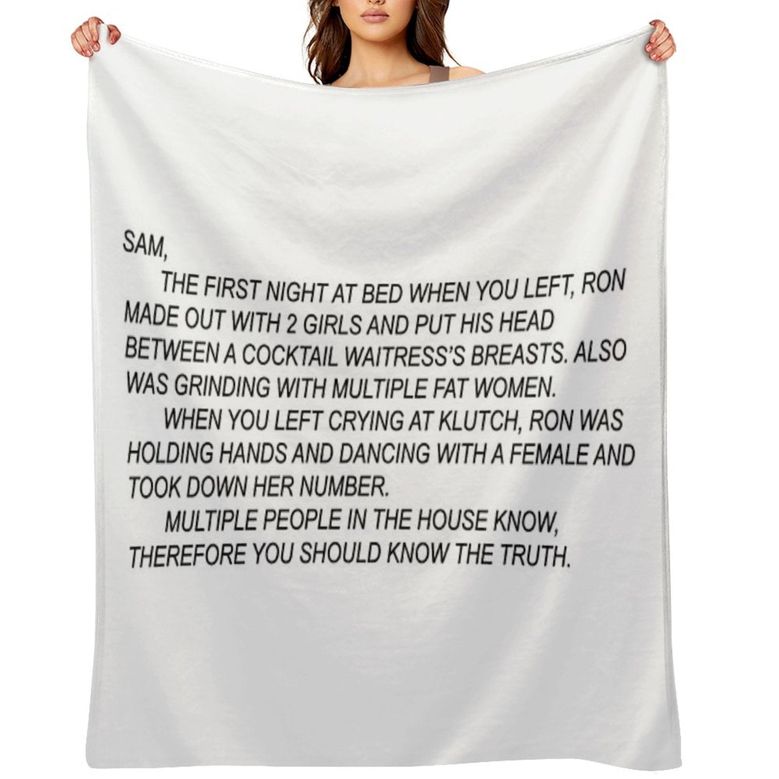 Anonymous Letter to Sammi Machine-washable Throw Blanket