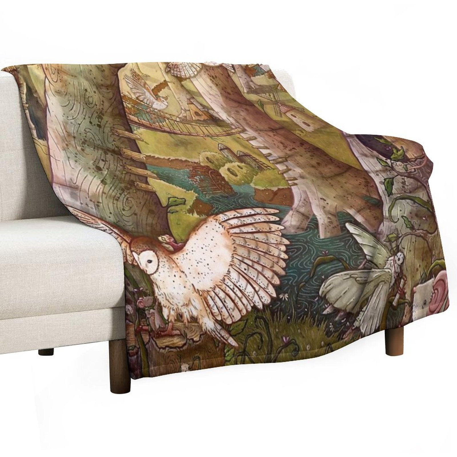 Of Mice And Owls Mouse Guard Fan Art Gift-ready Throw Blanket