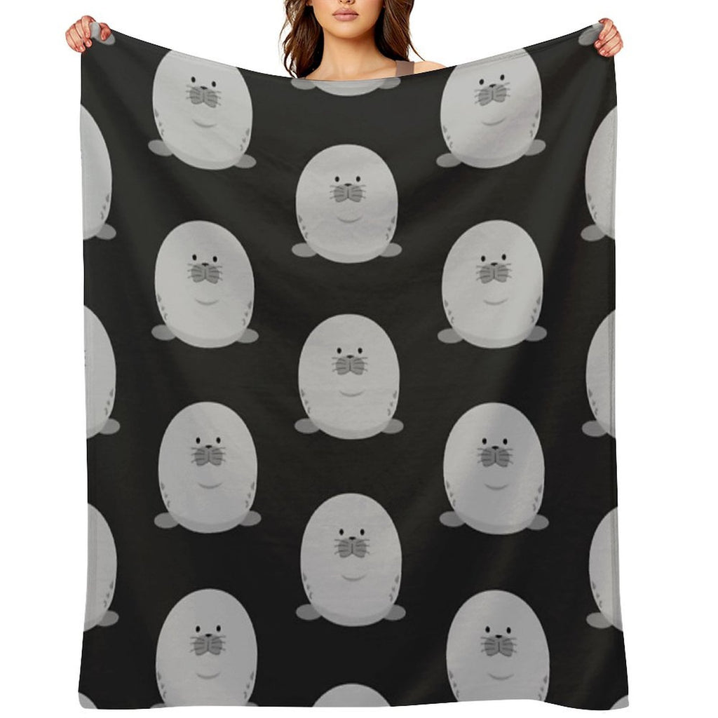 Cute Chonky Seal Durable Throw Blanket