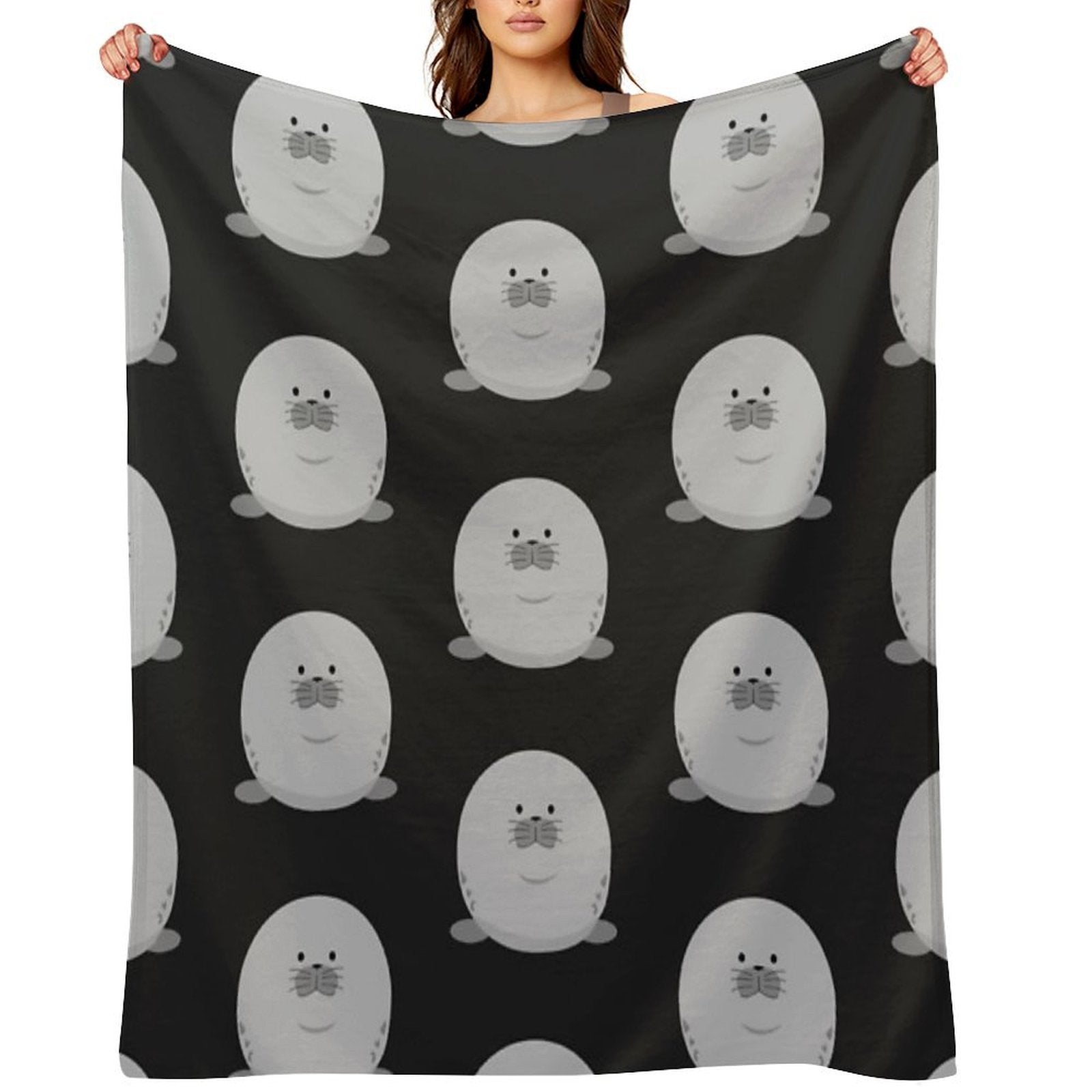 Cute Chonky Seal Durable Throw Blanket