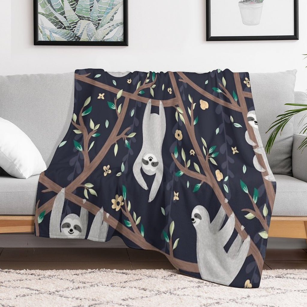 Cute Sloths Premium Throw Blanket