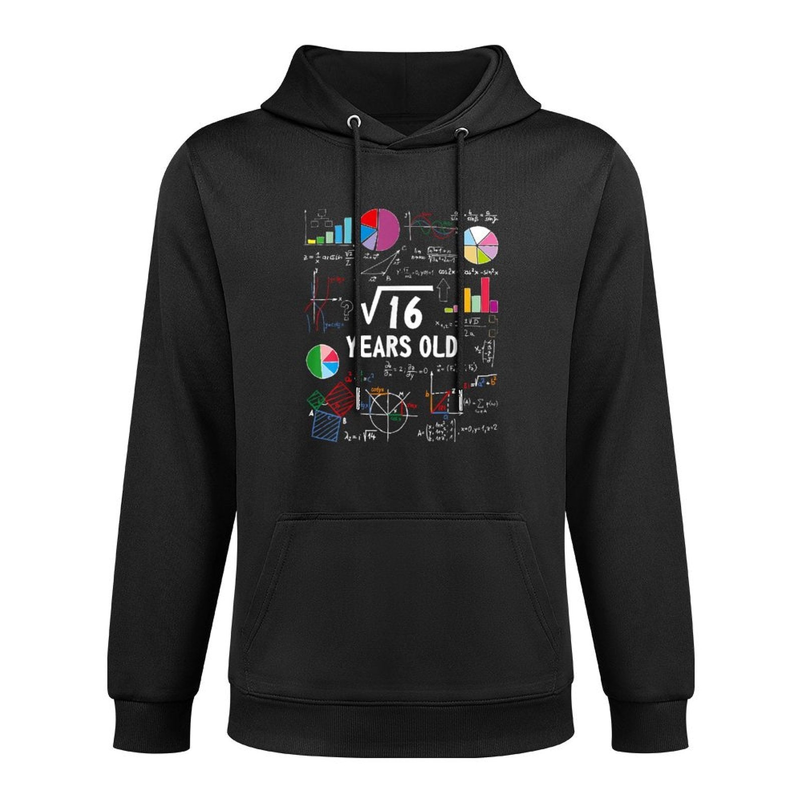 Square Root Of 16 4th Birthday 4 Years Old Gifts Math Lover Colorfast Hoodie