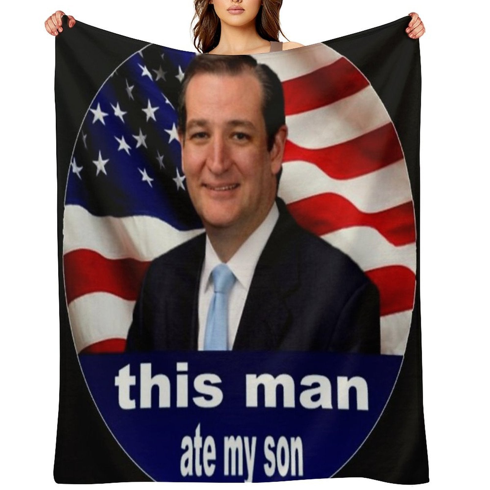 This Man Ate My Son Sustainable Throw Blanket