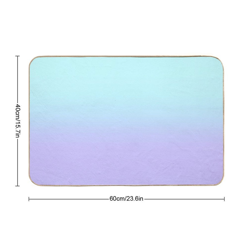 Aqua Lavender Gradient  Rapid-Drying Bath Mat