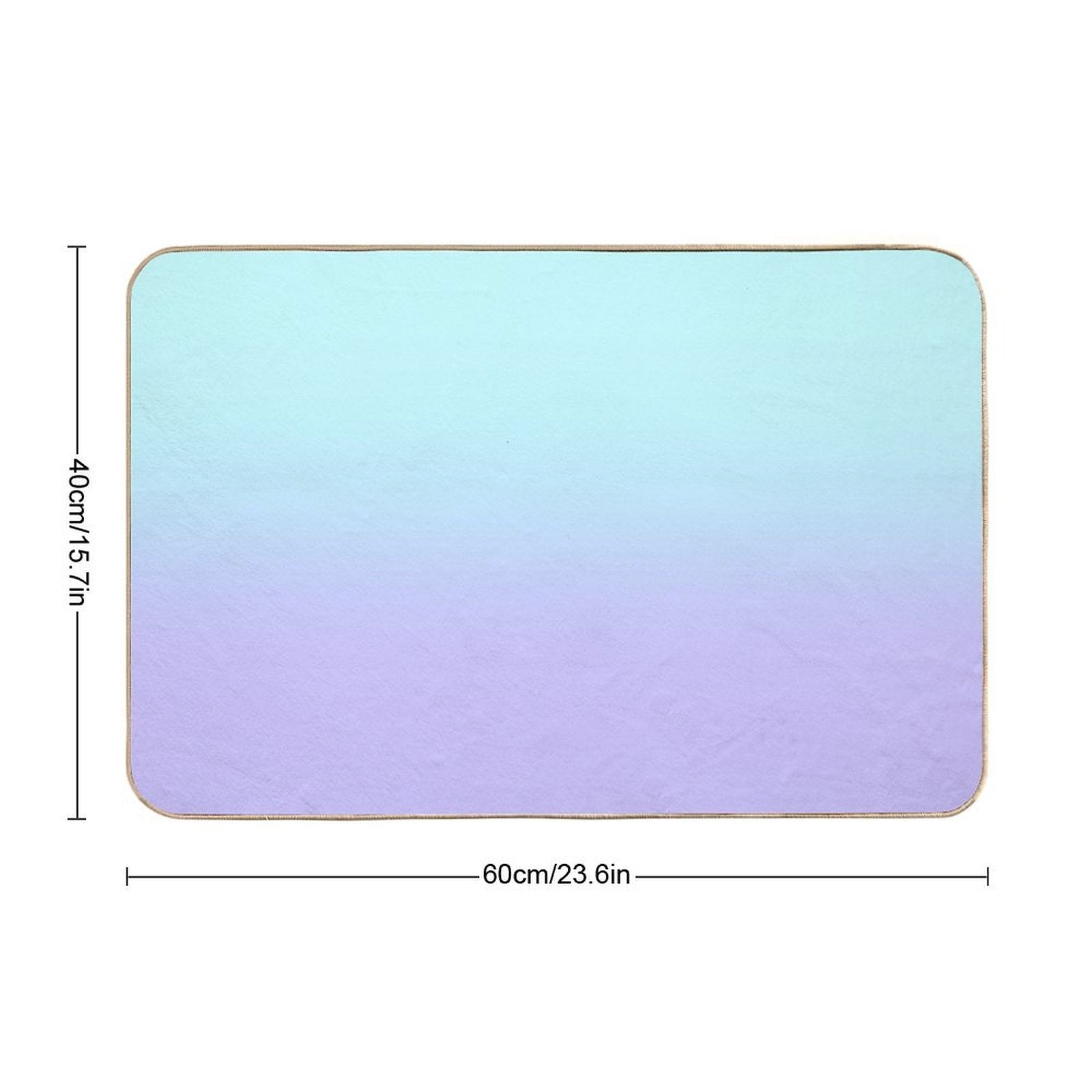 Aqua Lavender Gradient  Rapid-Drying Bath Mat