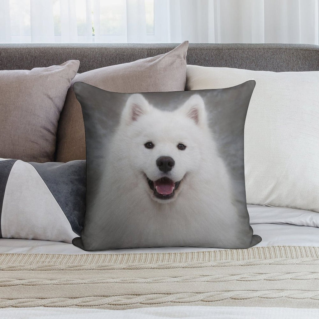 Samoyed Puppy Dog Soft Home Decor Throw Pillow