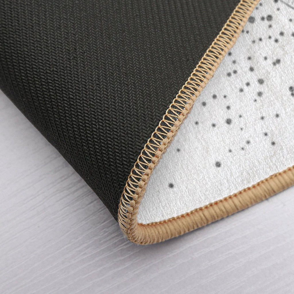 Elegant Grey Mandala Confetti Design  Rapid-Drying Bath Mat