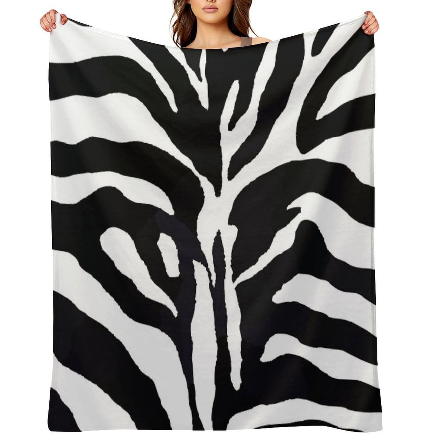 Zebra Print Travel-friendly Throw Blanket