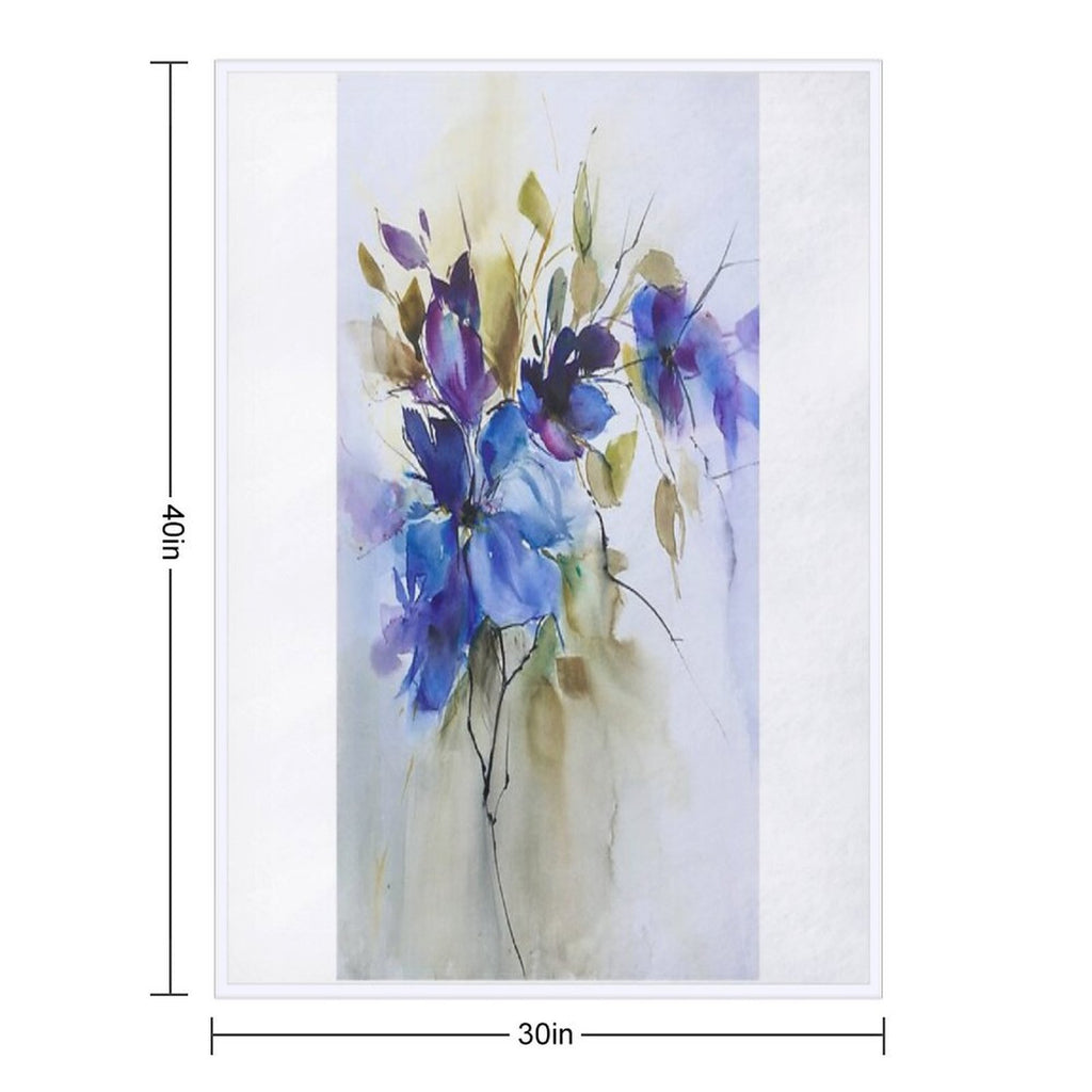 Beauty in Blue Eco-conscious Throw Blanket
