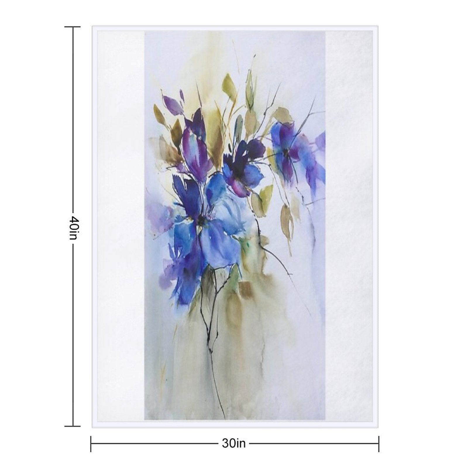 Beauty in Blue Eco-conscious Throw Blanket