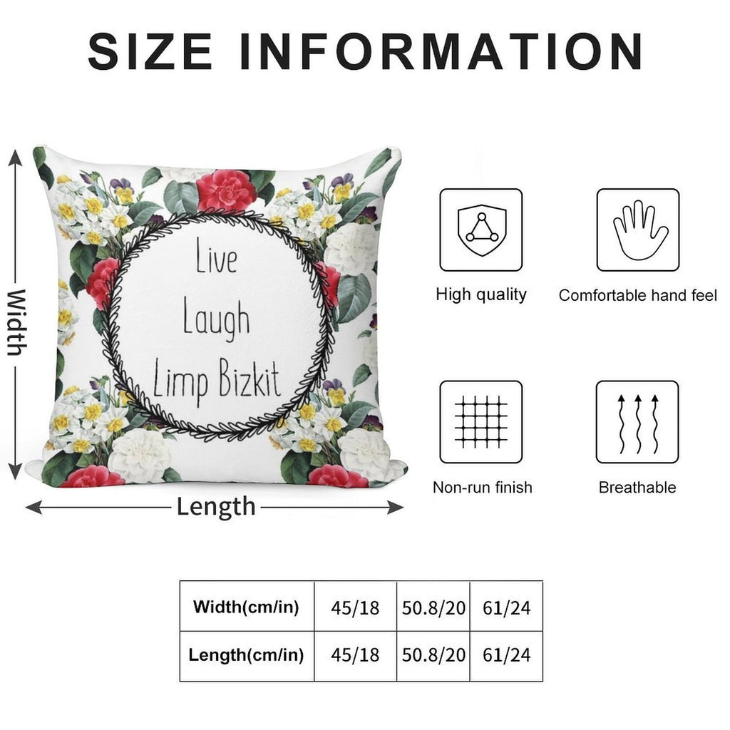 Live Laugh Limp Bizkit Soft Gift Ready Throw Pillow