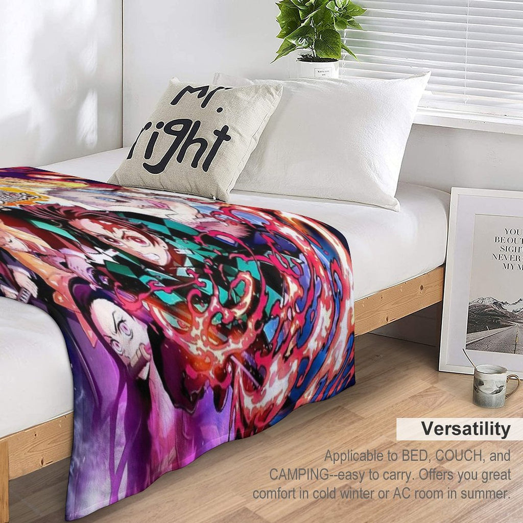 Demon Poster Travel-friendly Throw Blanket