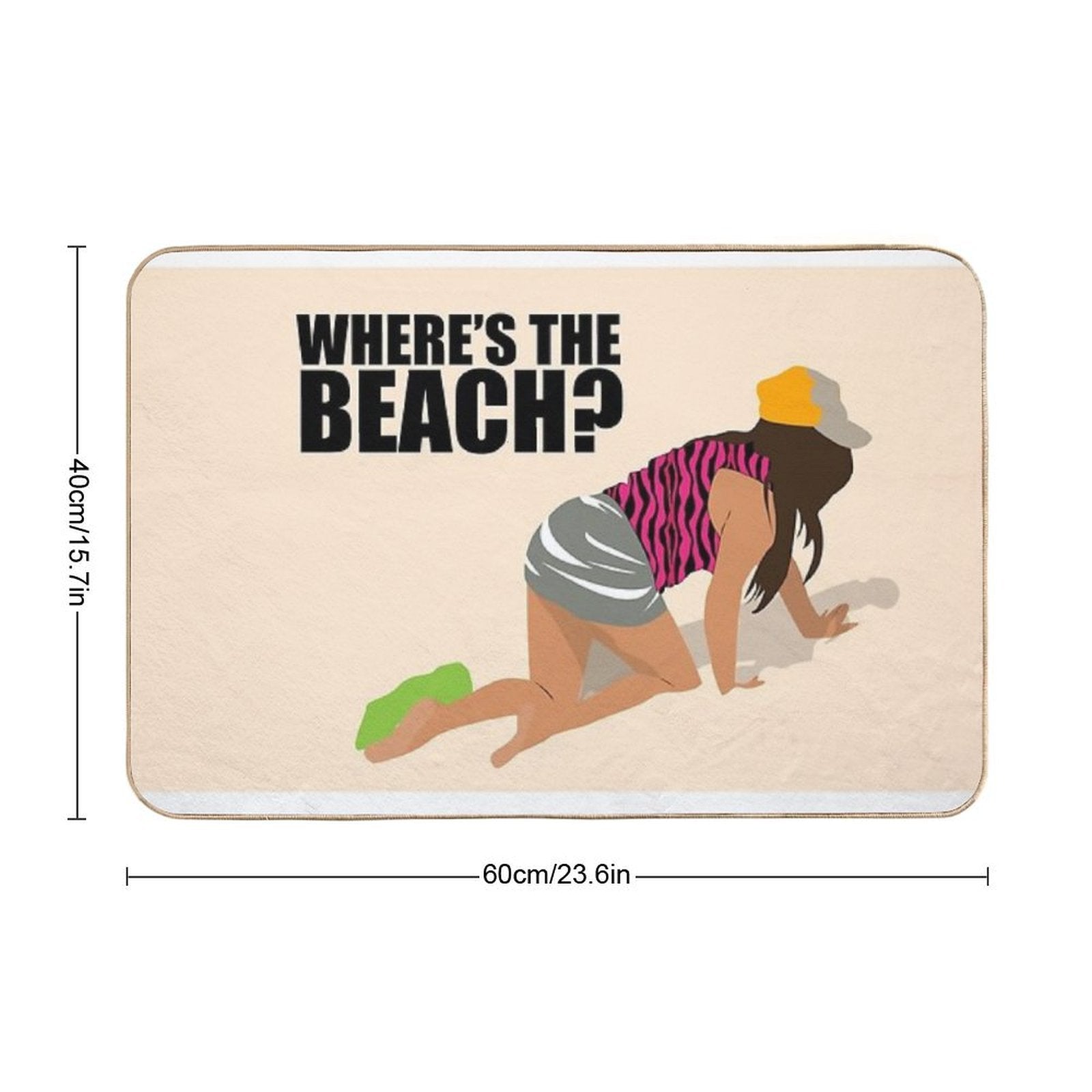 Snooki Where's The Beach  Easy Maintenance Bath Mat