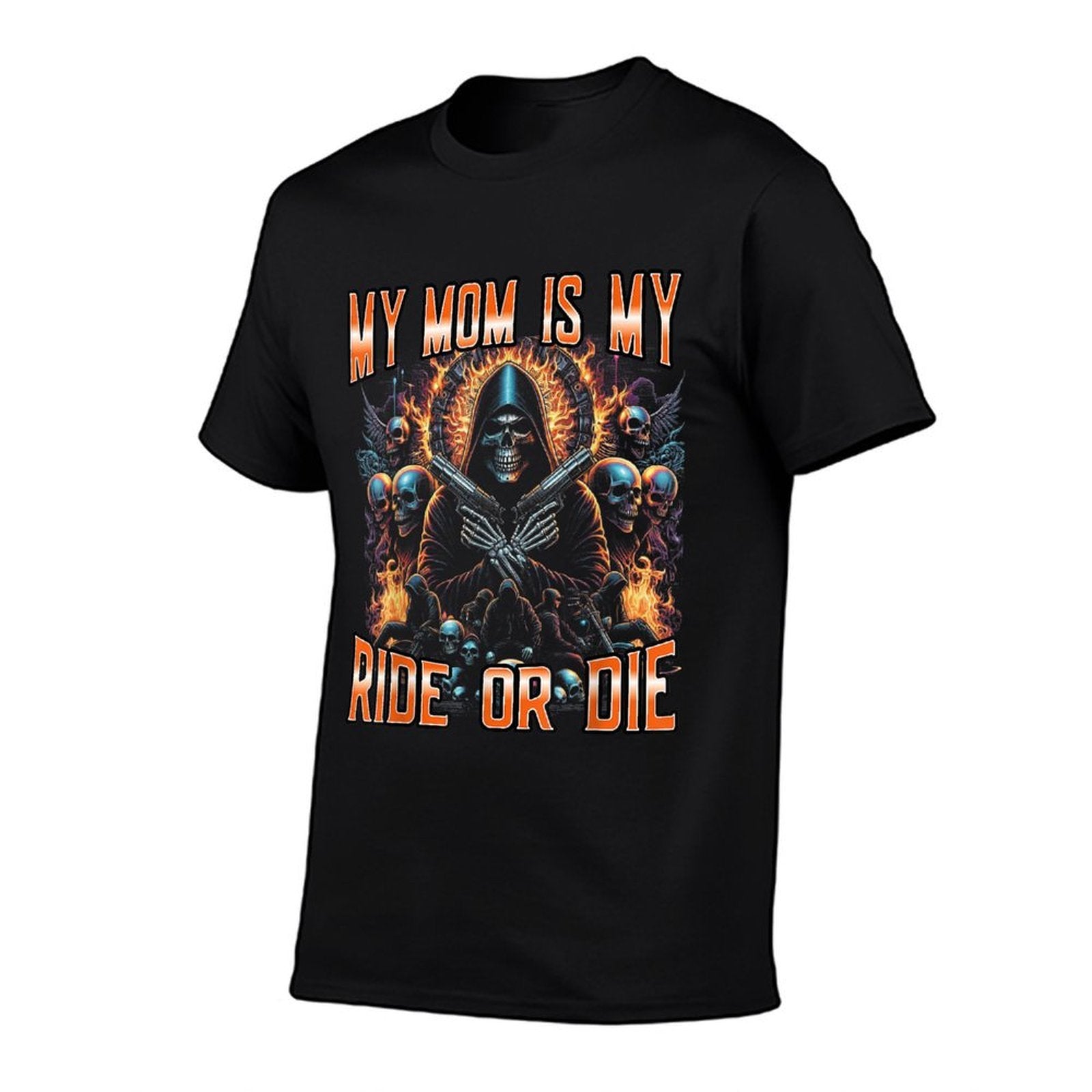 My Mom Is My Ride Die Funny Sarcastic Meme Women Men  Summer-ready Fabric T-Shirt