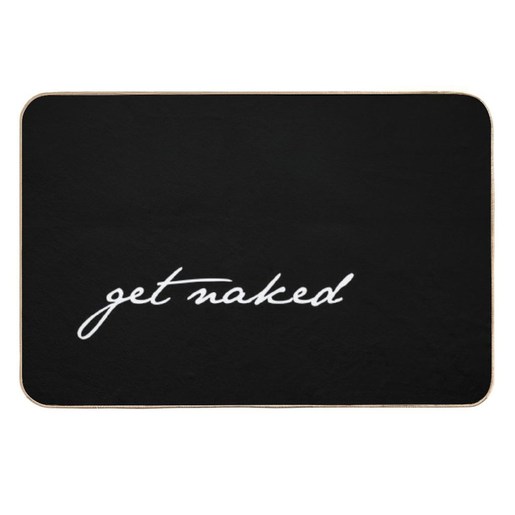 Get Naked Black Bathroom Decor  Easy Maintenance Bath Mat