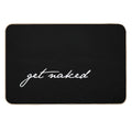 Get Naked Black Bathroom Decor  Easy Maintenance Bath Mat