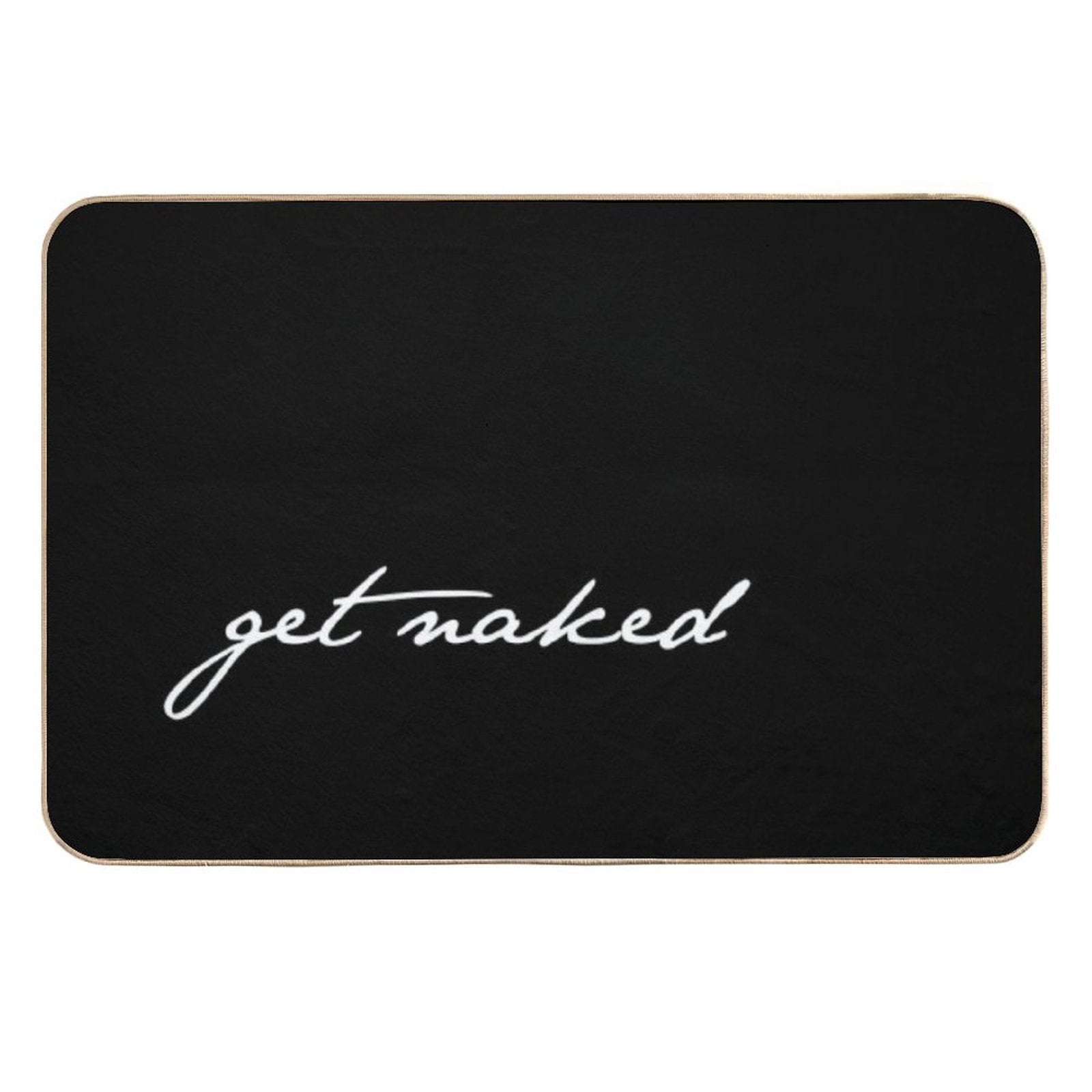 Get Naked Black Bathroom Decor  Easy Maintenance Bath Mat
