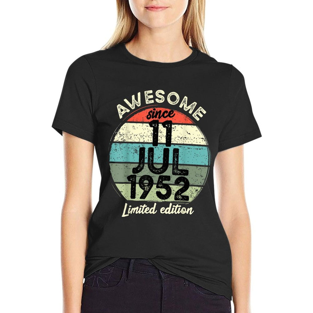 70 Year Old Birthday 11 July 1952 70th Birthday  Durable T-Shirt