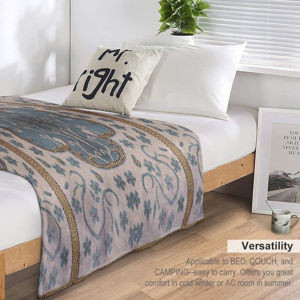 Arabian Rug Print Wrinkle-free Throw Blanket