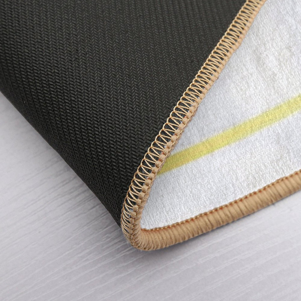 Gold Marble on White  Easy To Clean Bath Mat