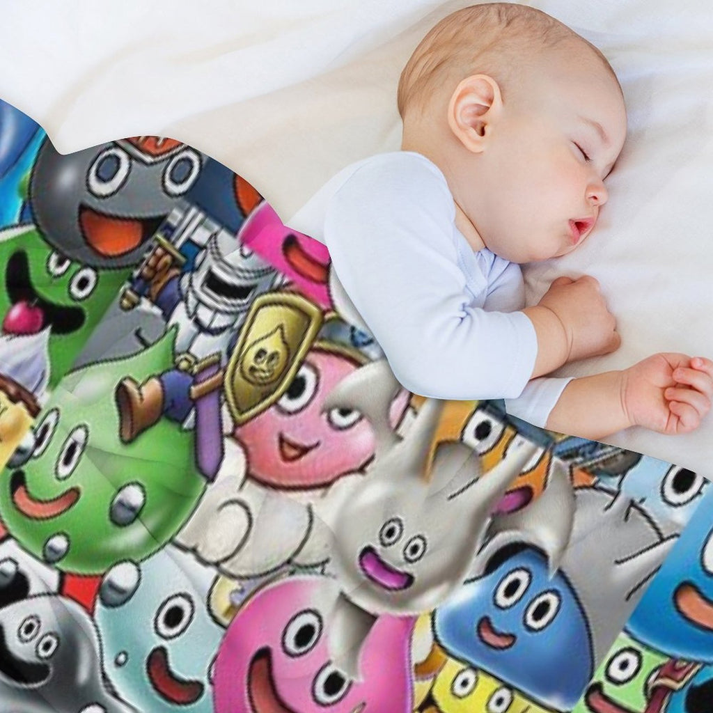 Dragon Quest Slimes Sustainable Throw Blanket
