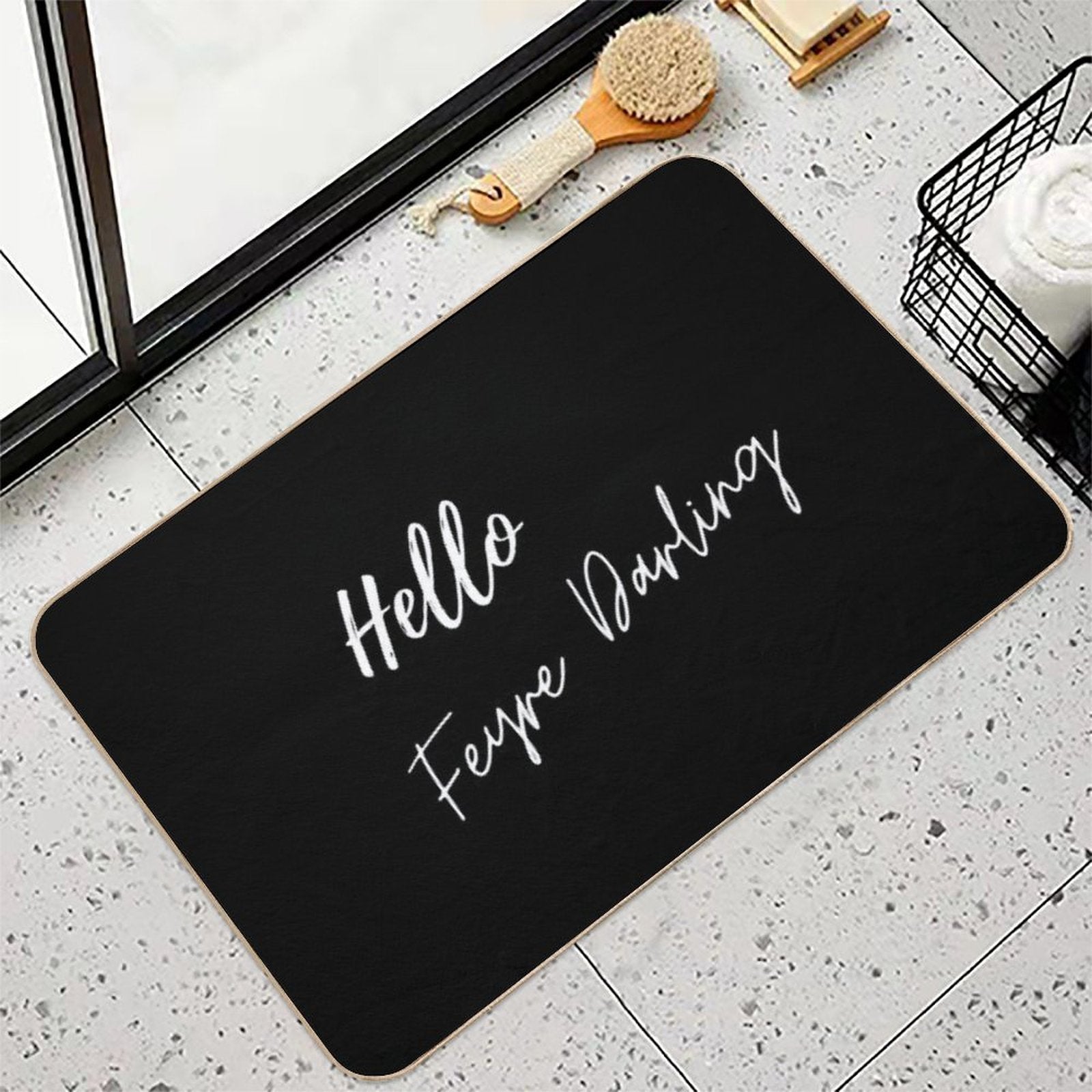 Hello Feyre Darling Acotar Rhysand Quote  Dirt-Trapping Bath Mat