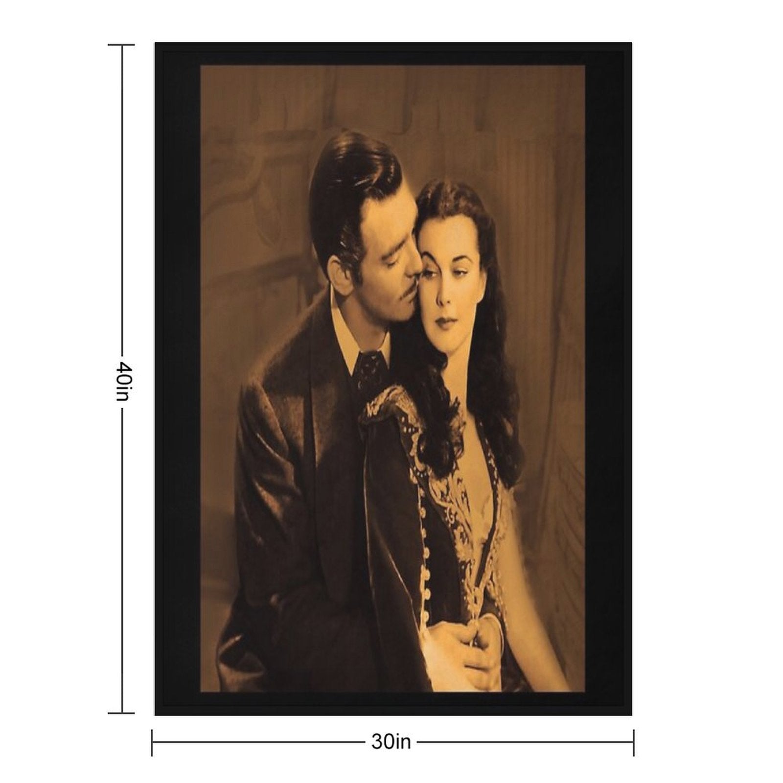 Gone with The Wind Wrinkle-free Throw Blanket