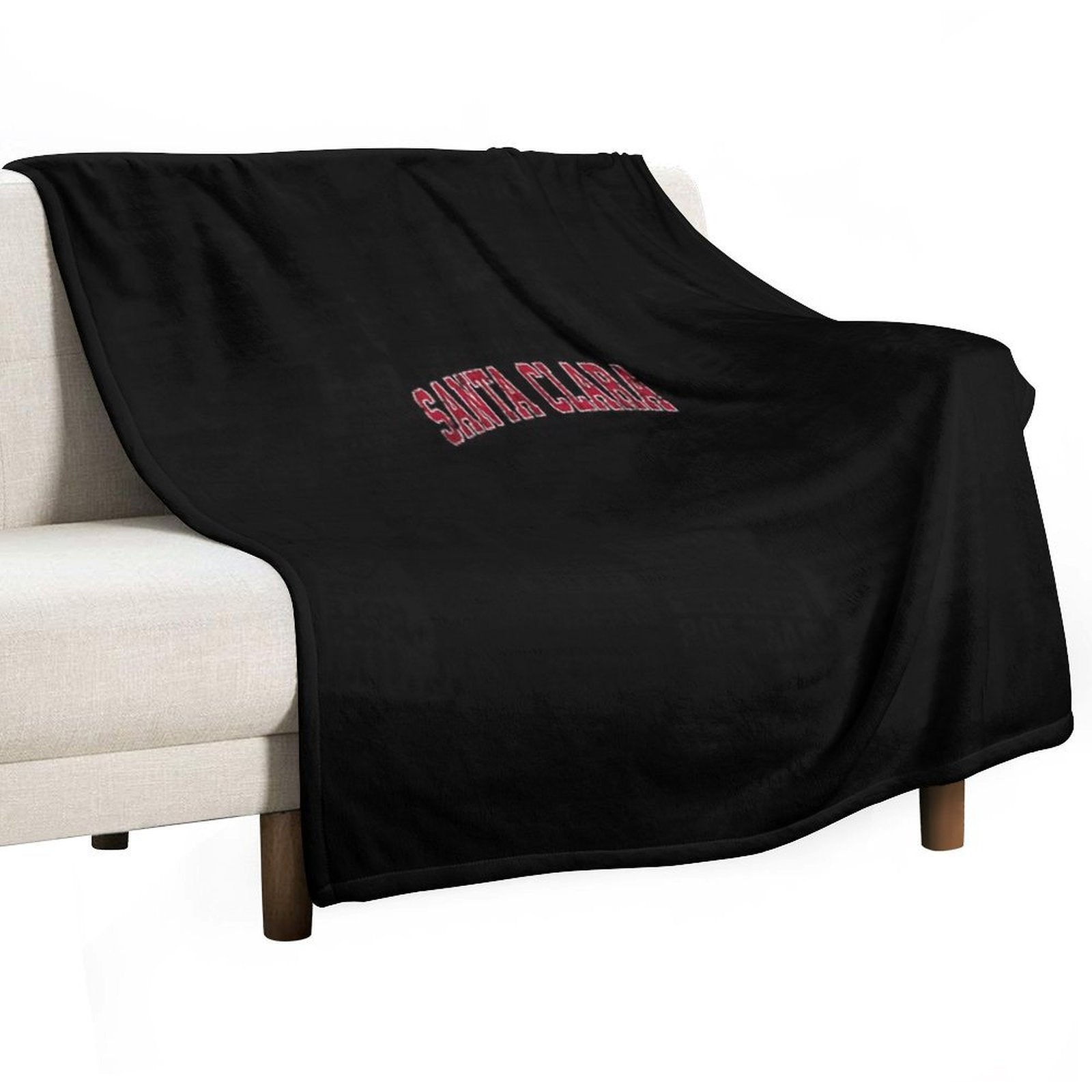 Santa Clara California CA Vintage Sports Design Red Design Compact Throw Blanket