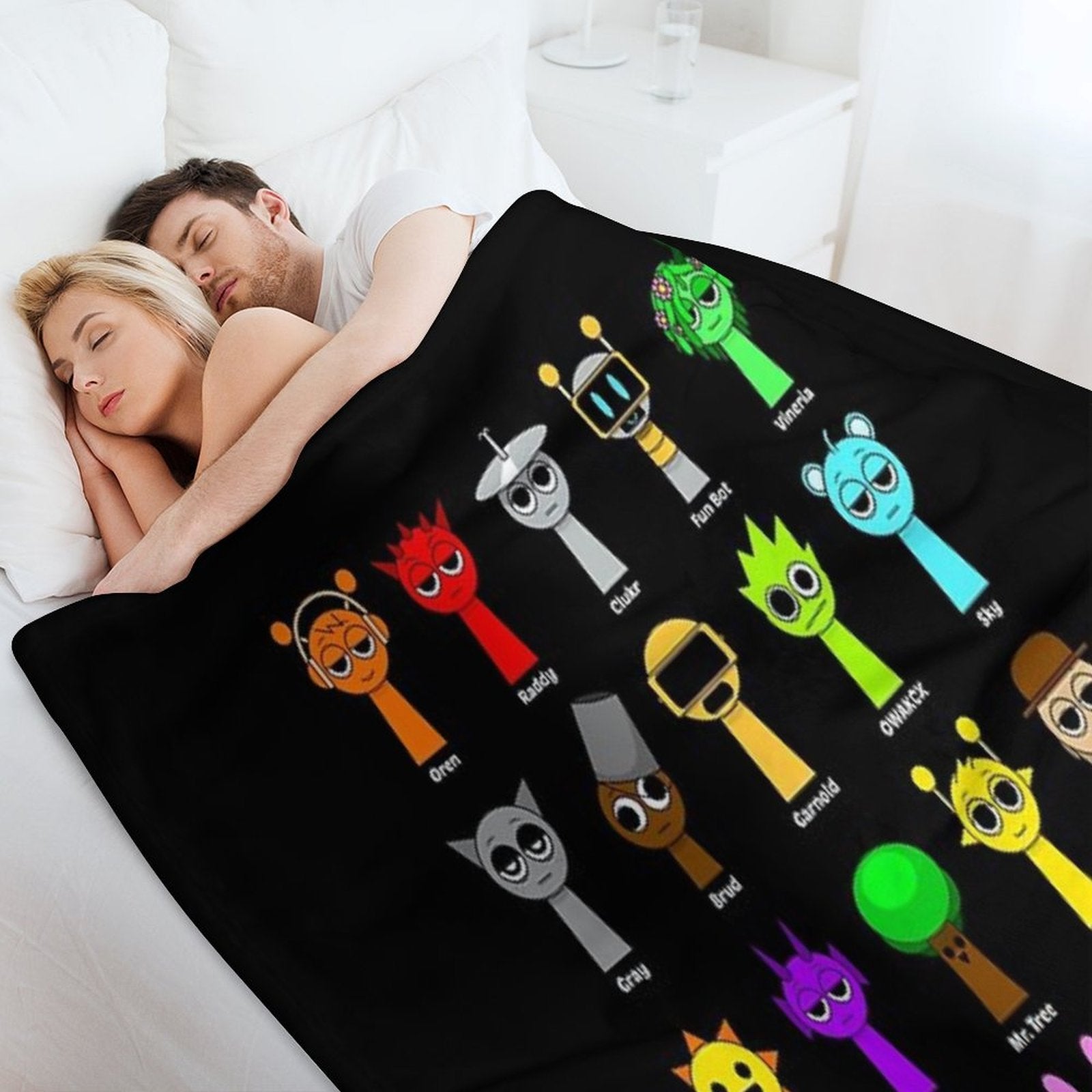 All My Sprunki Game Toys Wrinkle-free Throw Blanket