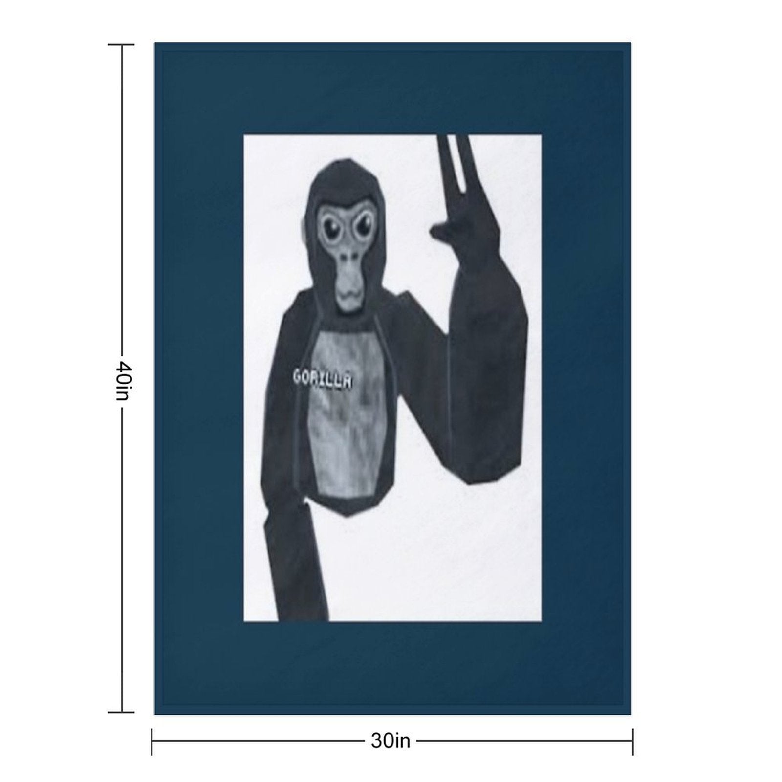 Gorilla Tag Monkey Plush Throw Blanket