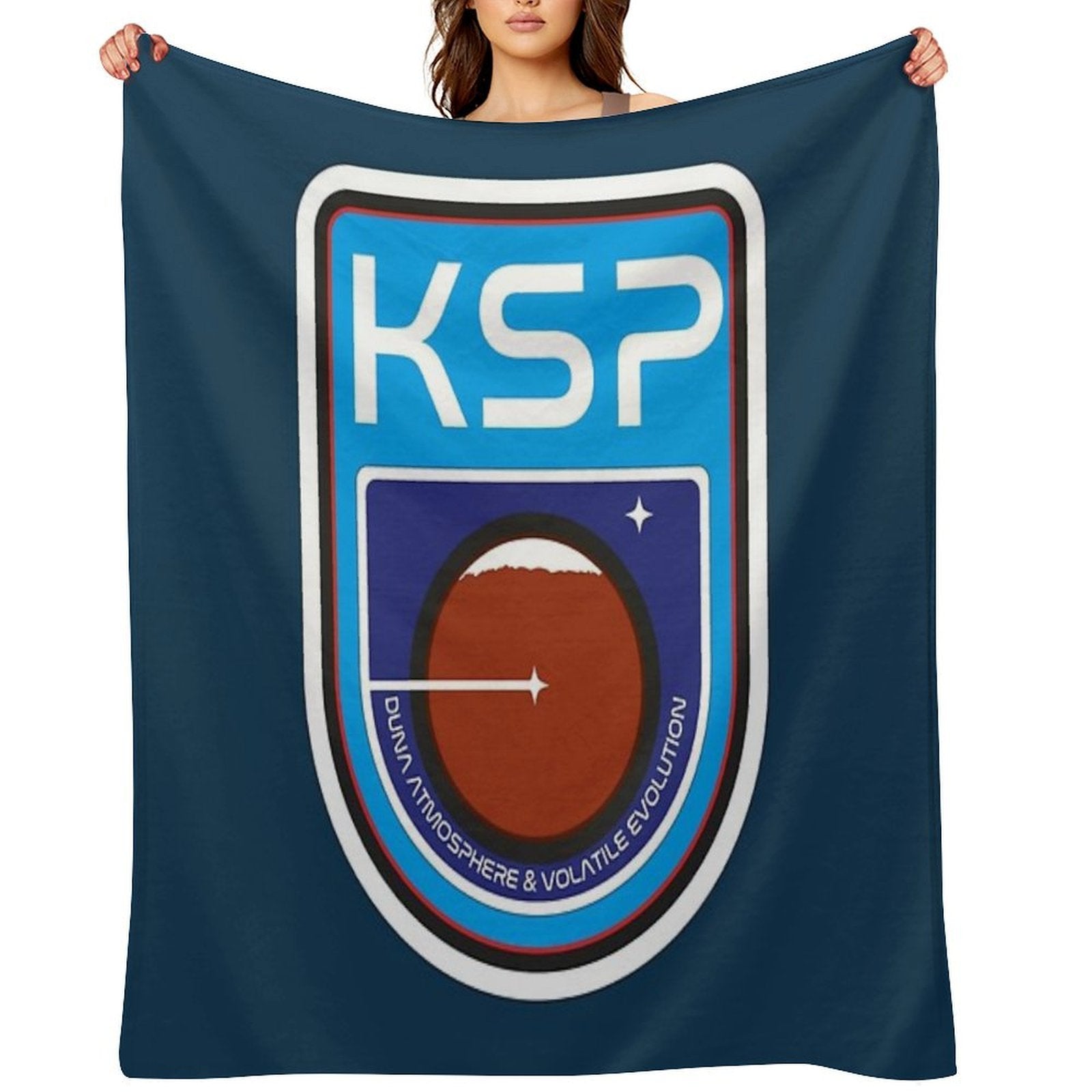 Kerbal Space Program  Duna Badge Compact Throw Blanket