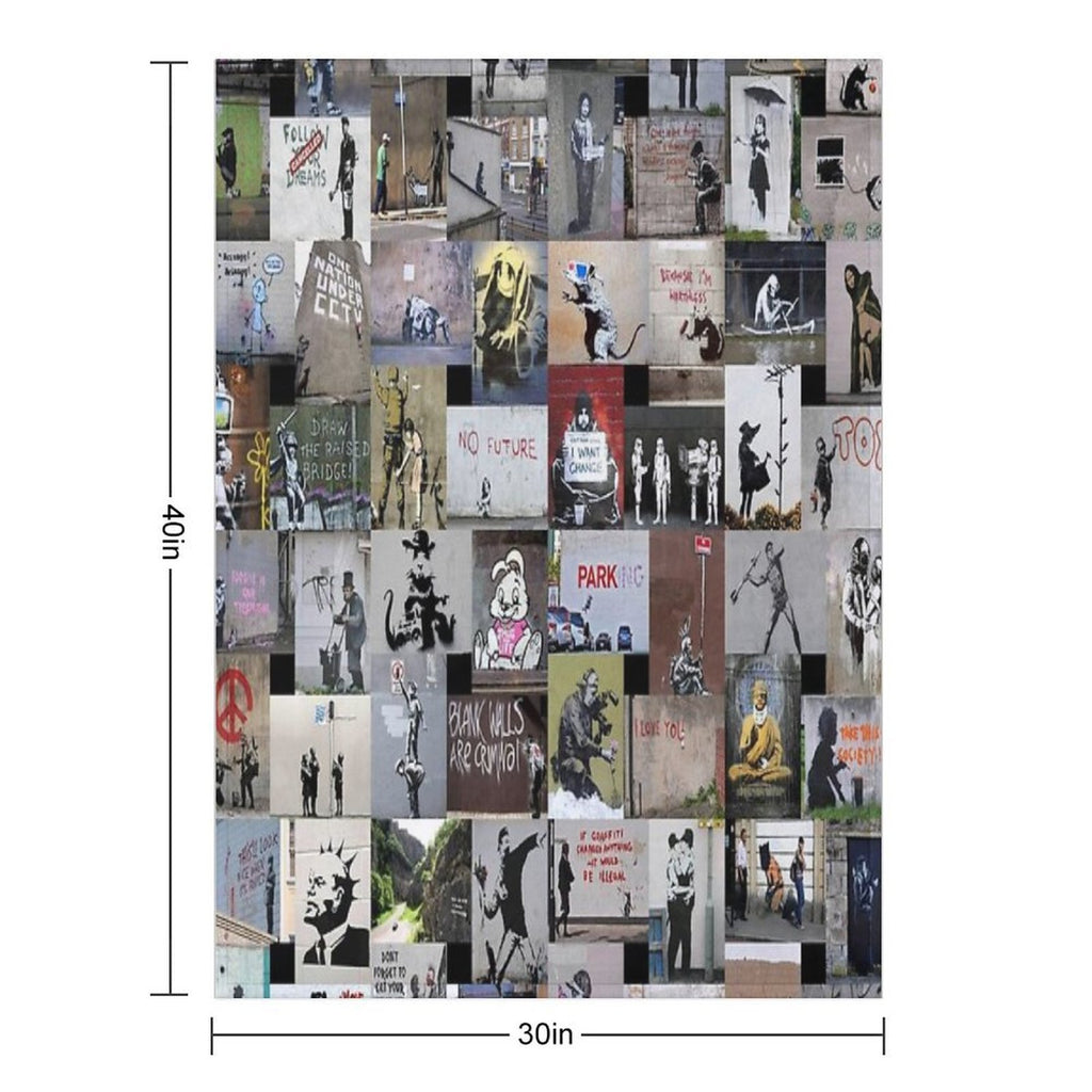 Banksy Eco-conscious Throw Blanket