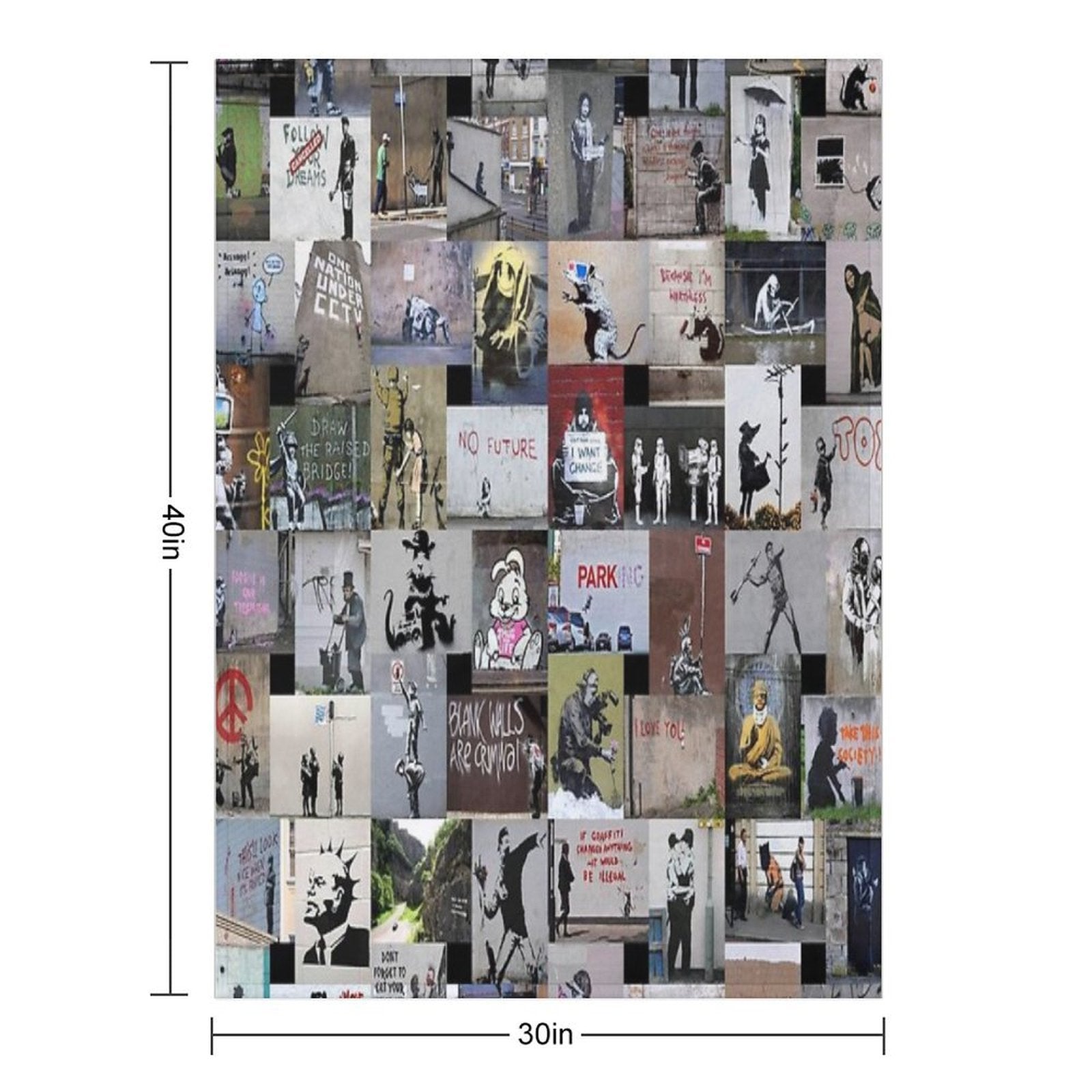 Banksy Eco-conscious Throw Blanket
