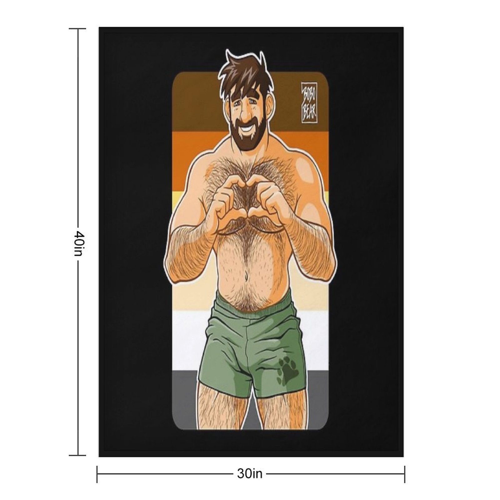 ADAM I LOVE YOU - BEAR PRIDE All-season Throw Blanket