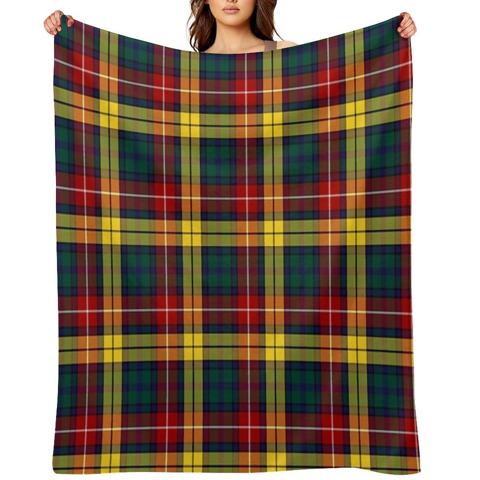 Buchanan Modern Hunting Tartan  Clan Buchanan  Cute Tartan Premium Throw Blanket