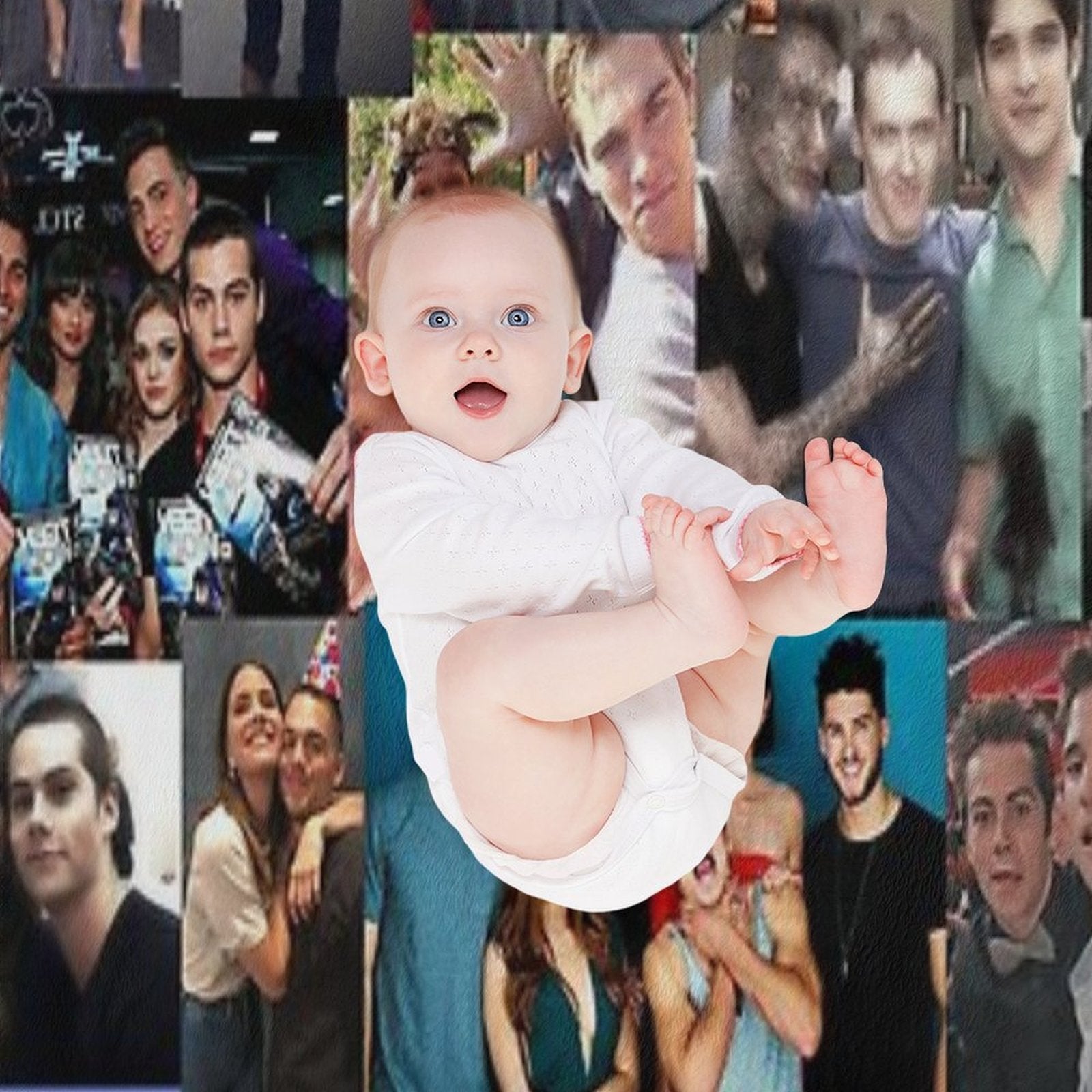 Teen Wolf Collage Eco-conscious Throw Blanket